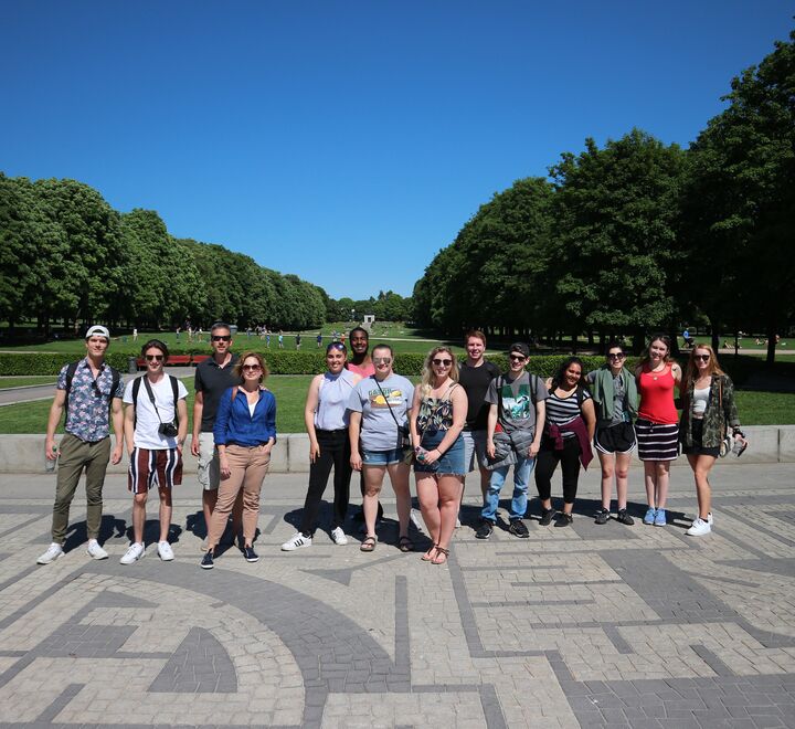 American College of Norway students outside
