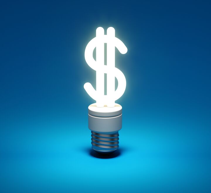 Lightbulb with dollarsign
