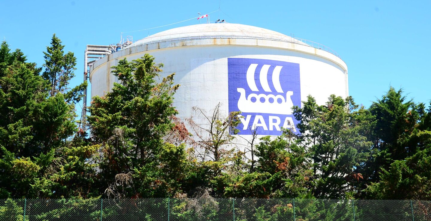 A Yara factory in Bordeaux, France