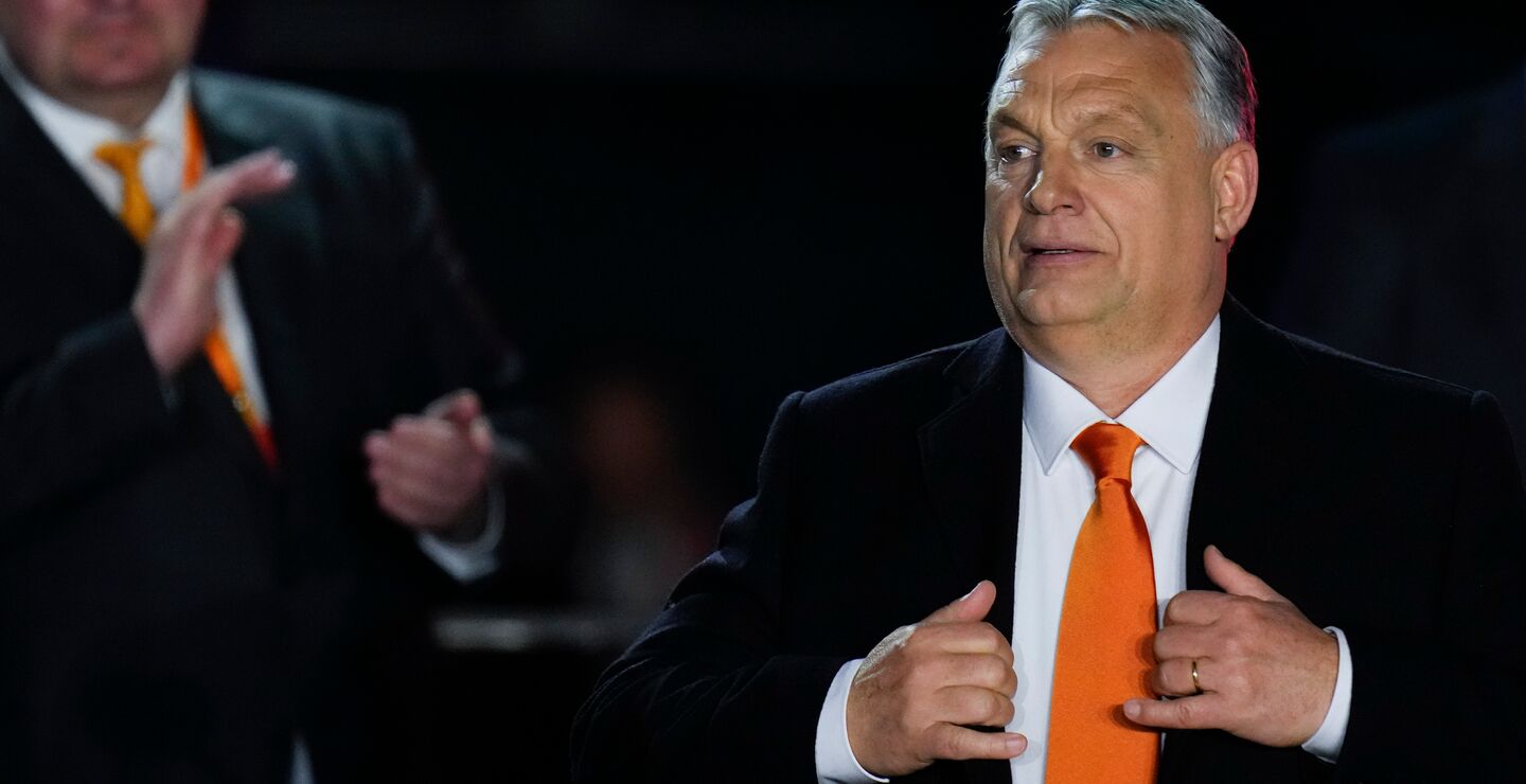 Viktor Orban (bildet) vant valget i Ungarn. (Foto: Petr David Josek, File)