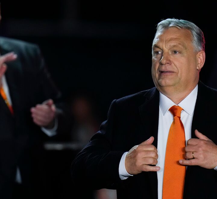Viktor Orban (bildet) vant valget i Ungarn. (Foto: Petr David Josek, File)