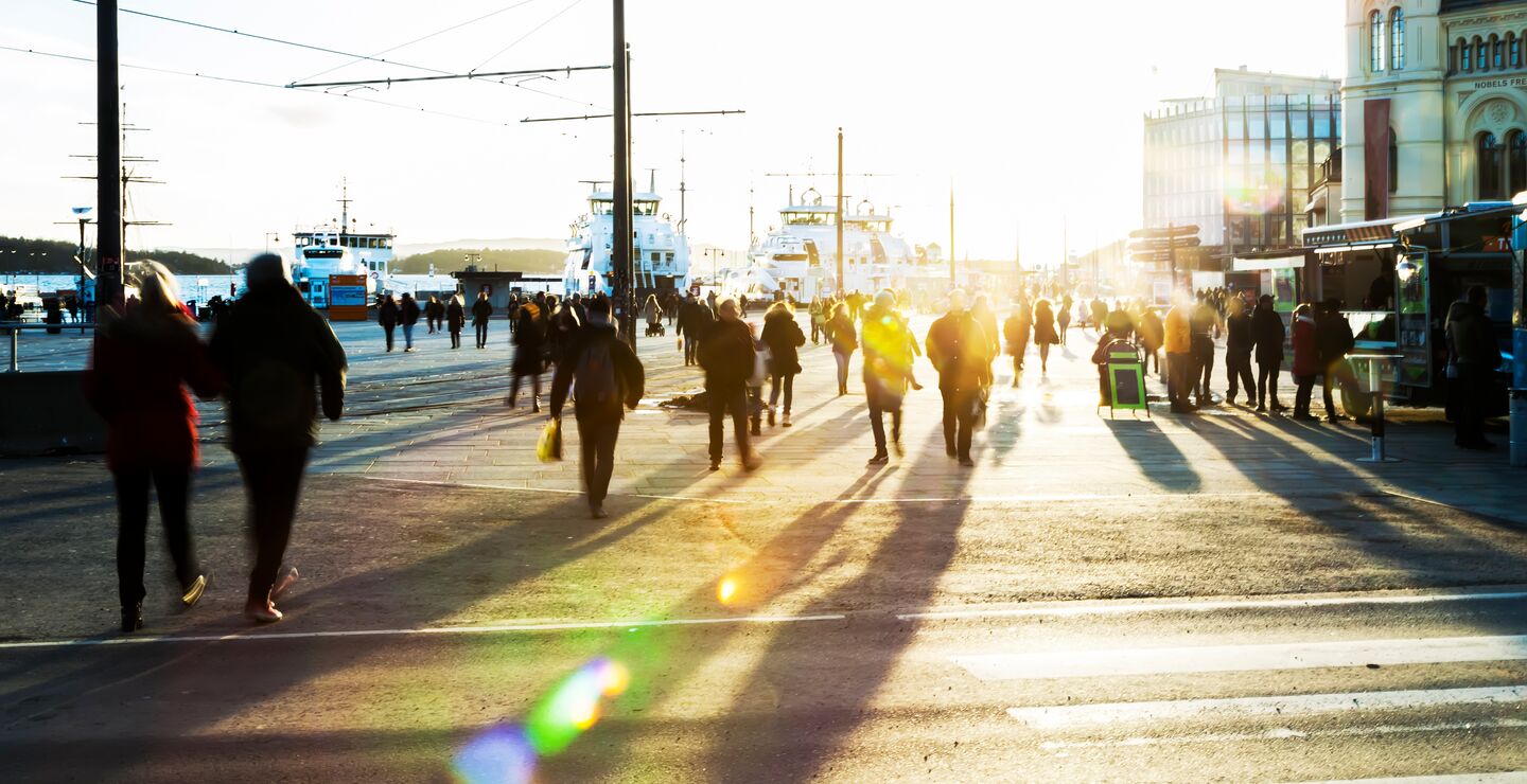 Mennesker på Aker Brygge