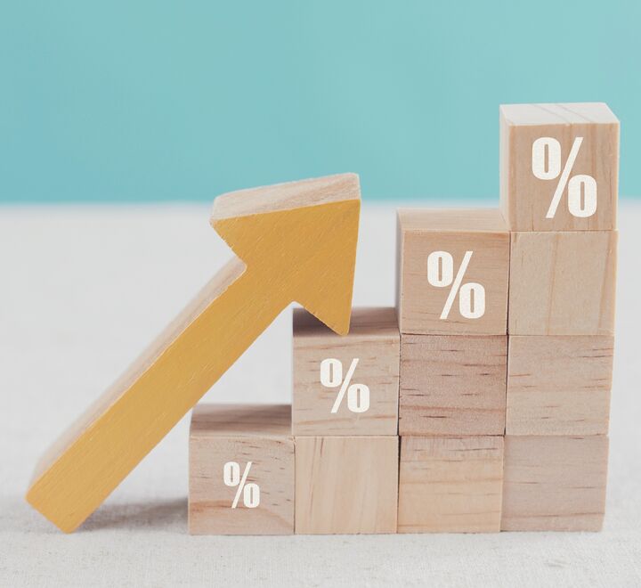 Diagramme of increasing percentages