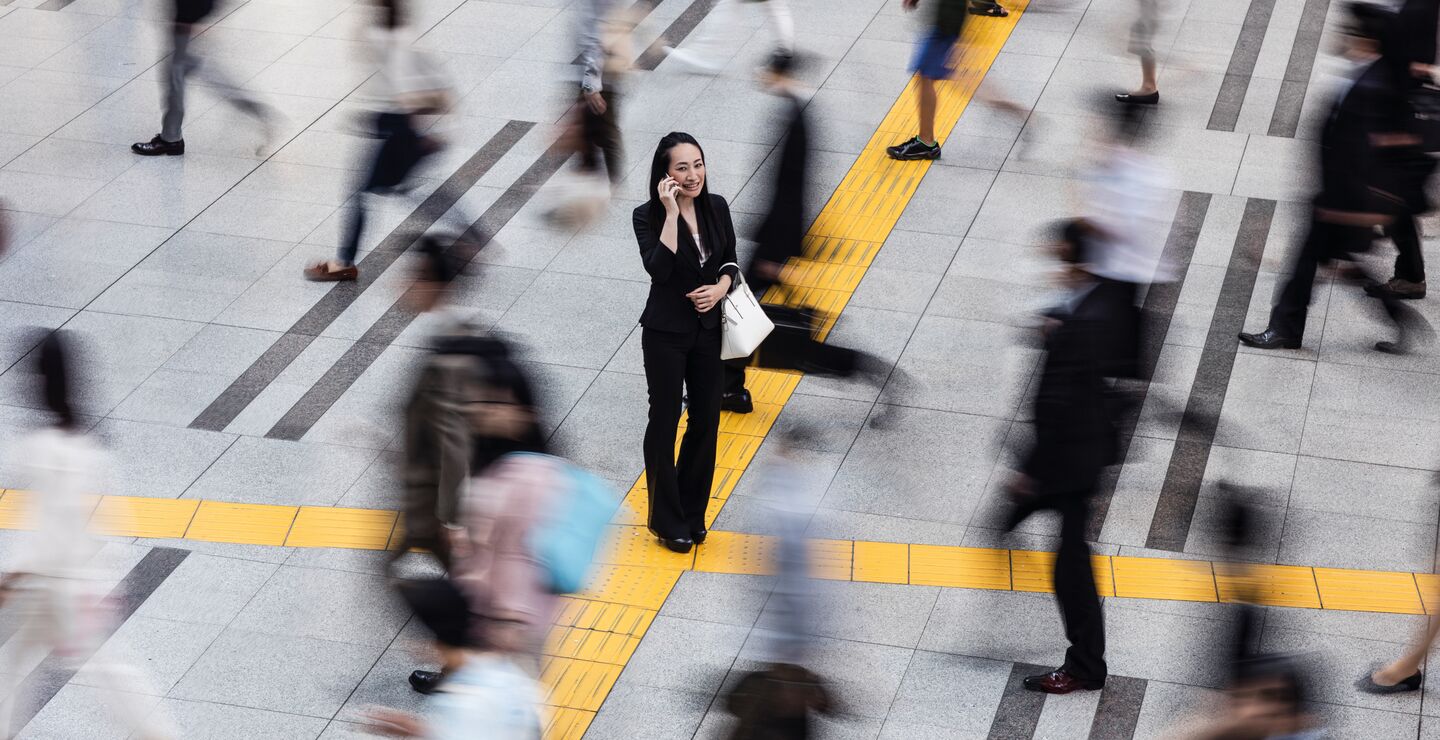 Person som snakker i telefonen.