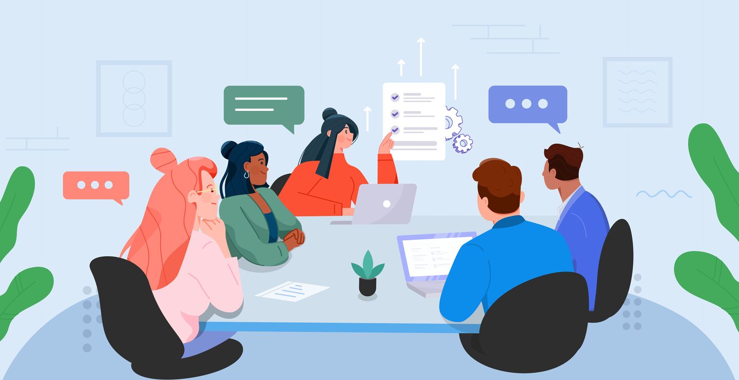 Stilisert bilde av mangfoldig styre