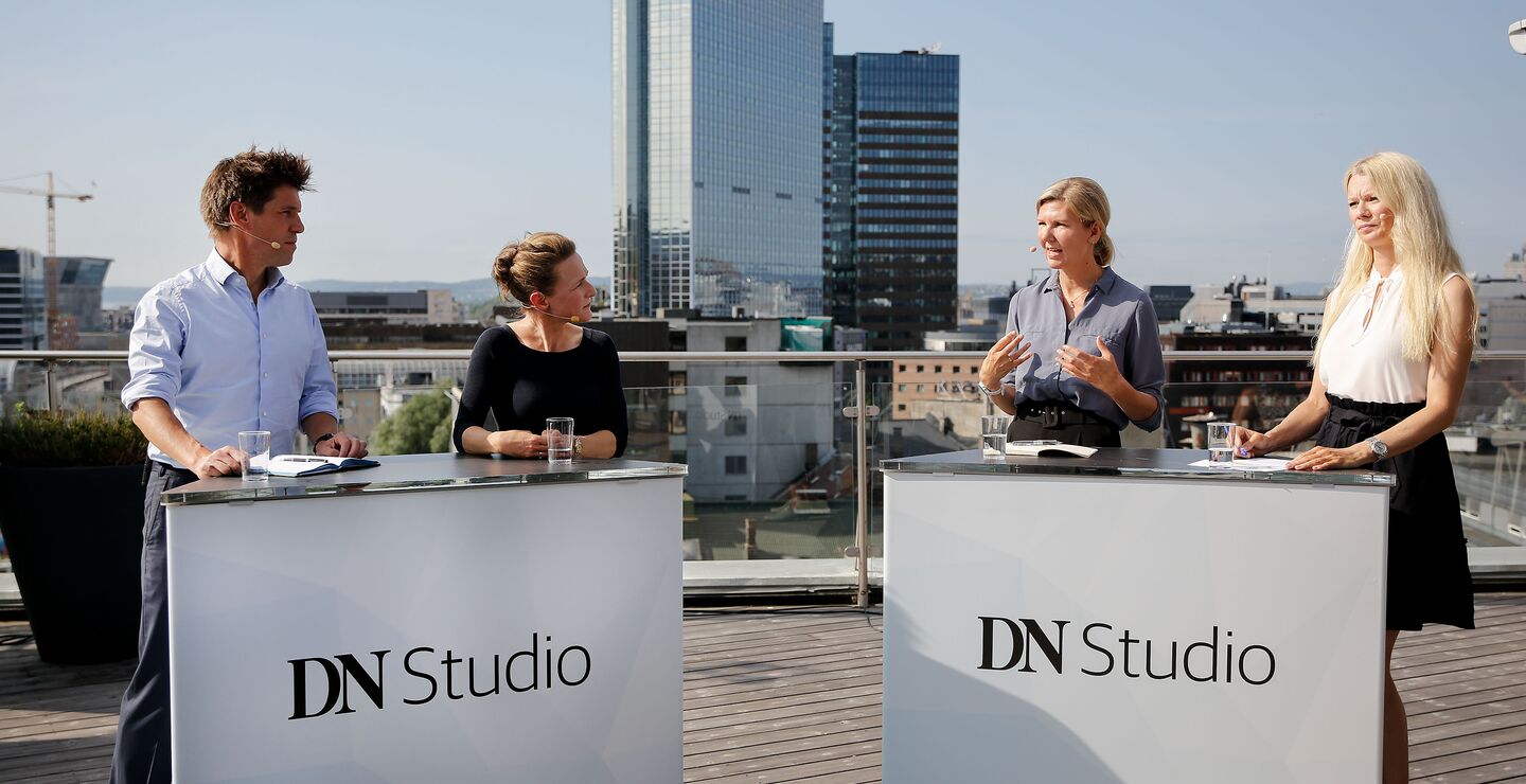 BI-forsker Espen Henriksen diskuterer handlingsregelen med Marianne Groth, Marianne Marthinsen og Kari Due-Andresen i DN Studio.
