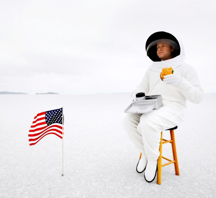 Hva skal astronauter (avbildet) spise i fremtiden?