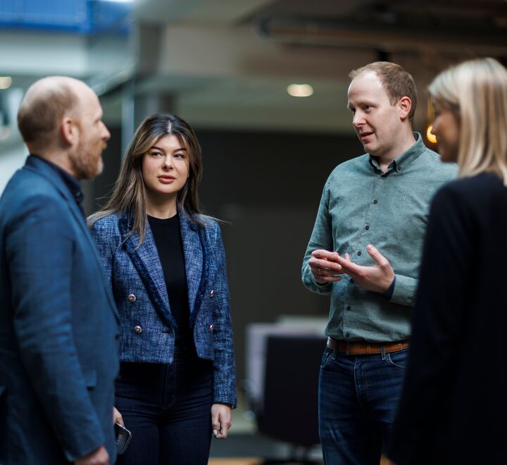 Gruppe med studenter