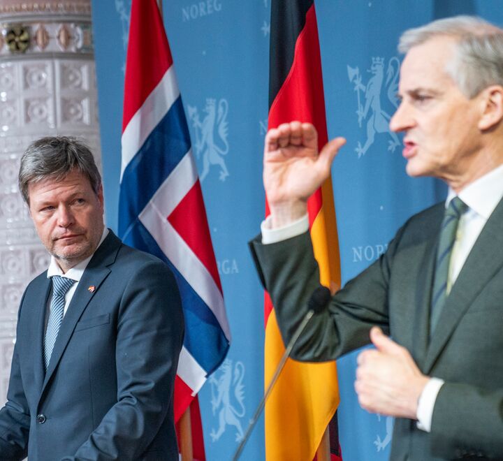 Jonas Gahr Støre og Robert Habeck