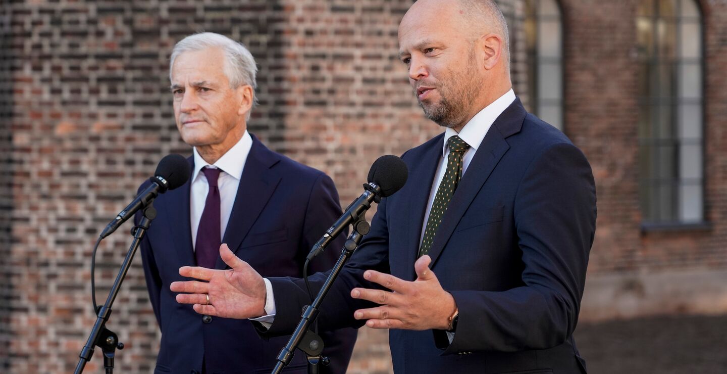 Statsministeren og finansministeren møter pressen før budsjettkonferansen august 2024