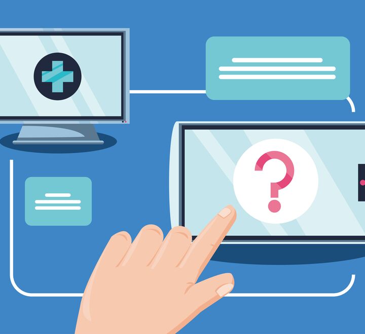 Illustrasjon av medisinsk mobil-app