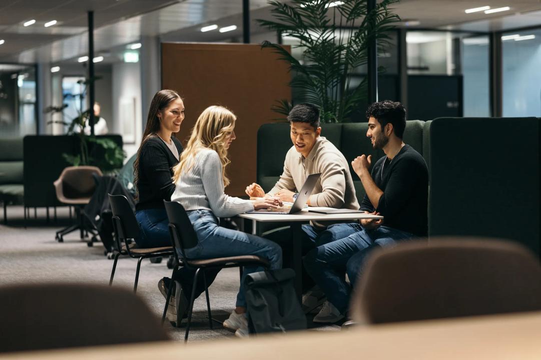 Group of students at campus Oslo