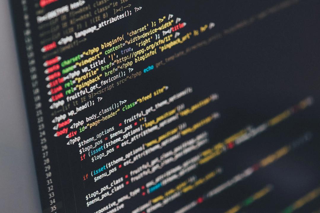 Lines of codes on a computer screen