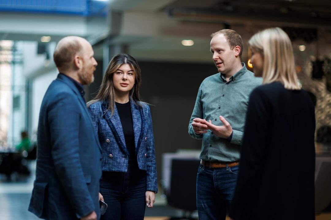 Gruppe med studenter