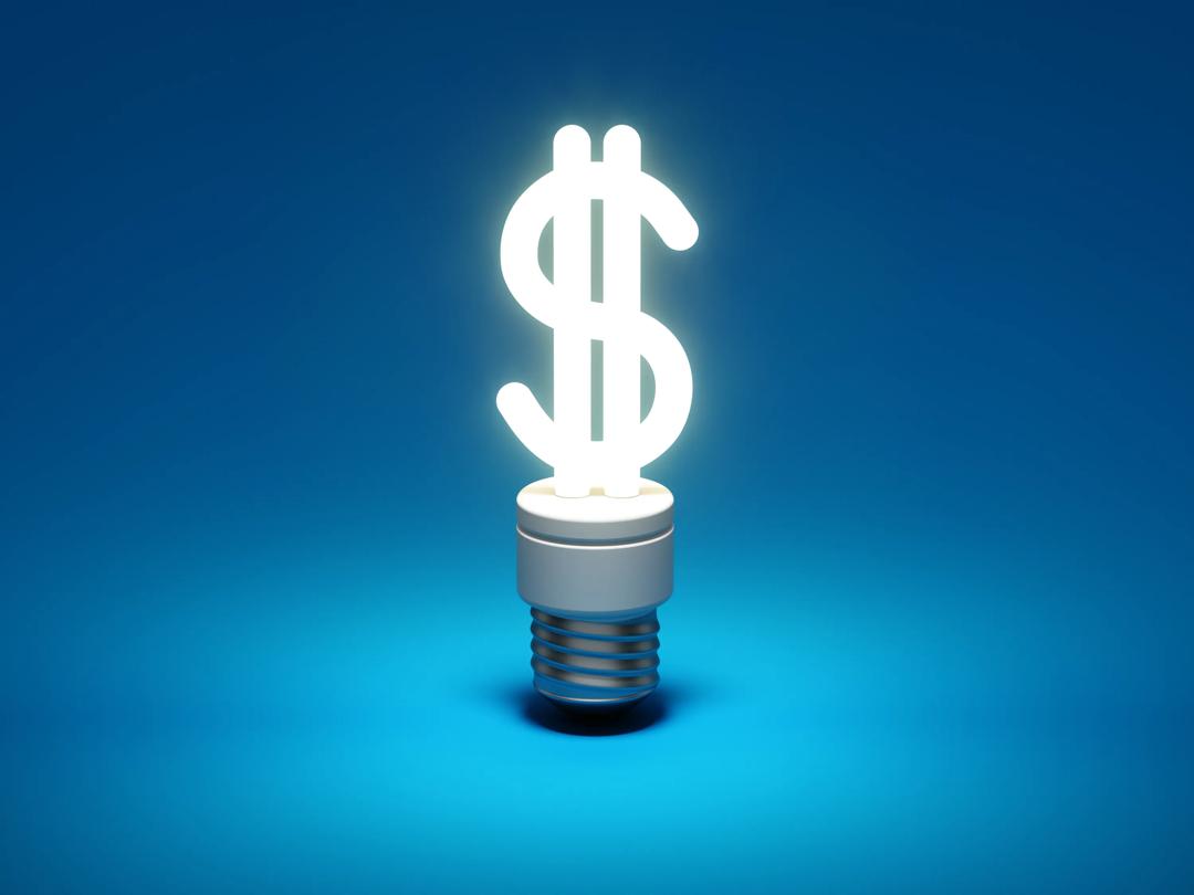 Lightbulb with dollarsign