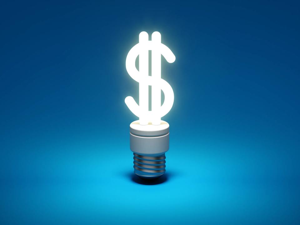 Lightbulb with dollarsign