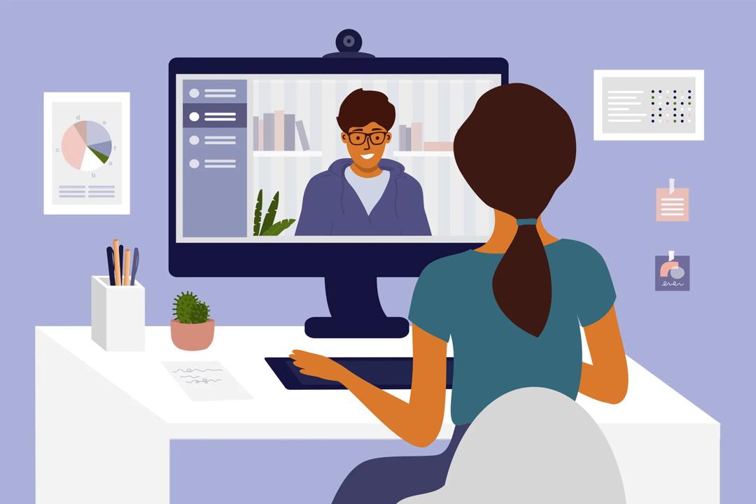 A person in a digital job interview