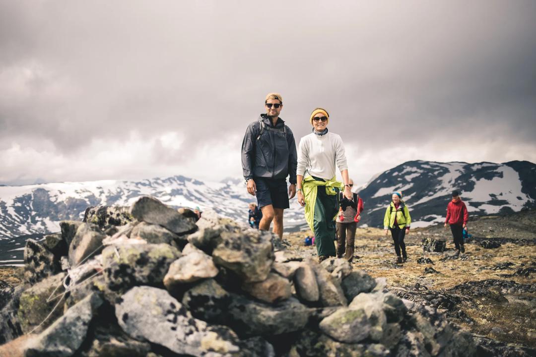 People on top of a mountain
