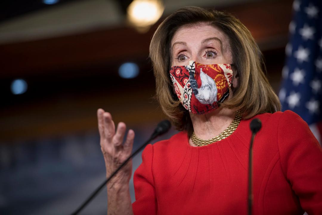 Nancy Pelosi (picture) is one of the strongest supporters of the aggressive use of "coercive power" through measures such as lockdowns, punishments and mask use. (Photo: Zuma Press.)