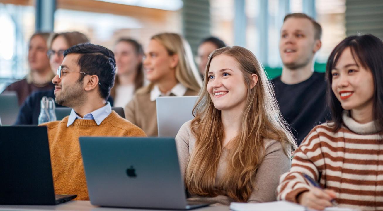 Students in an auditorium
