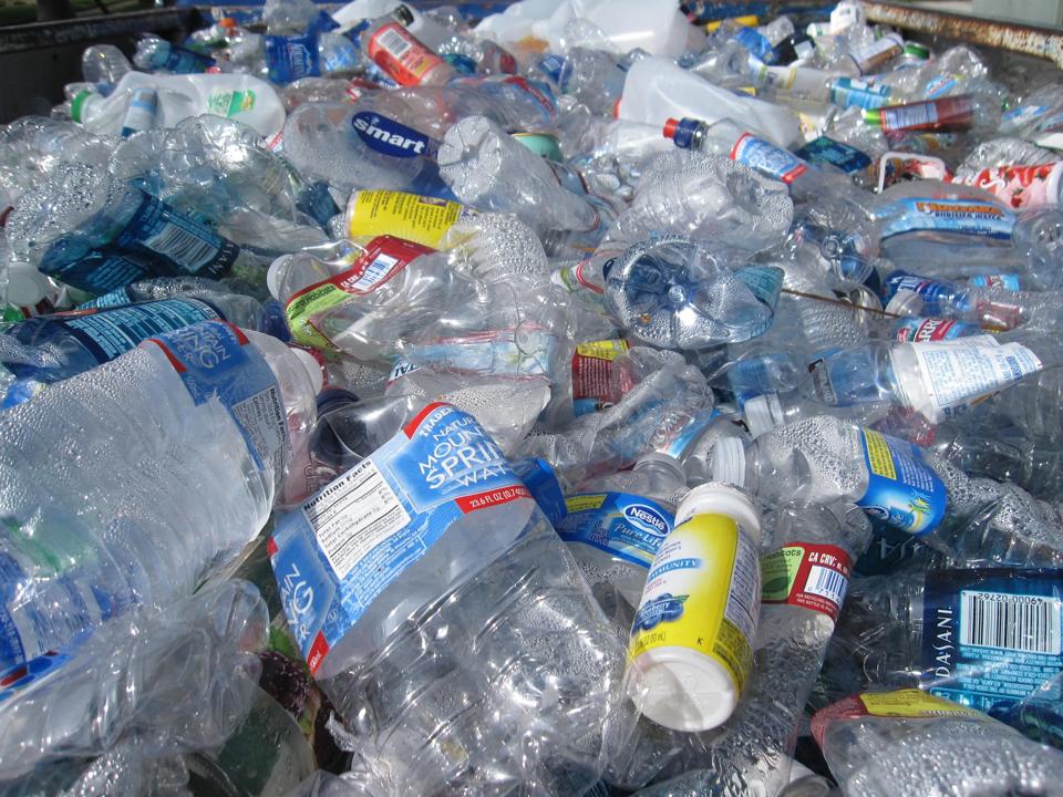 Plastic bottles ready for recyling