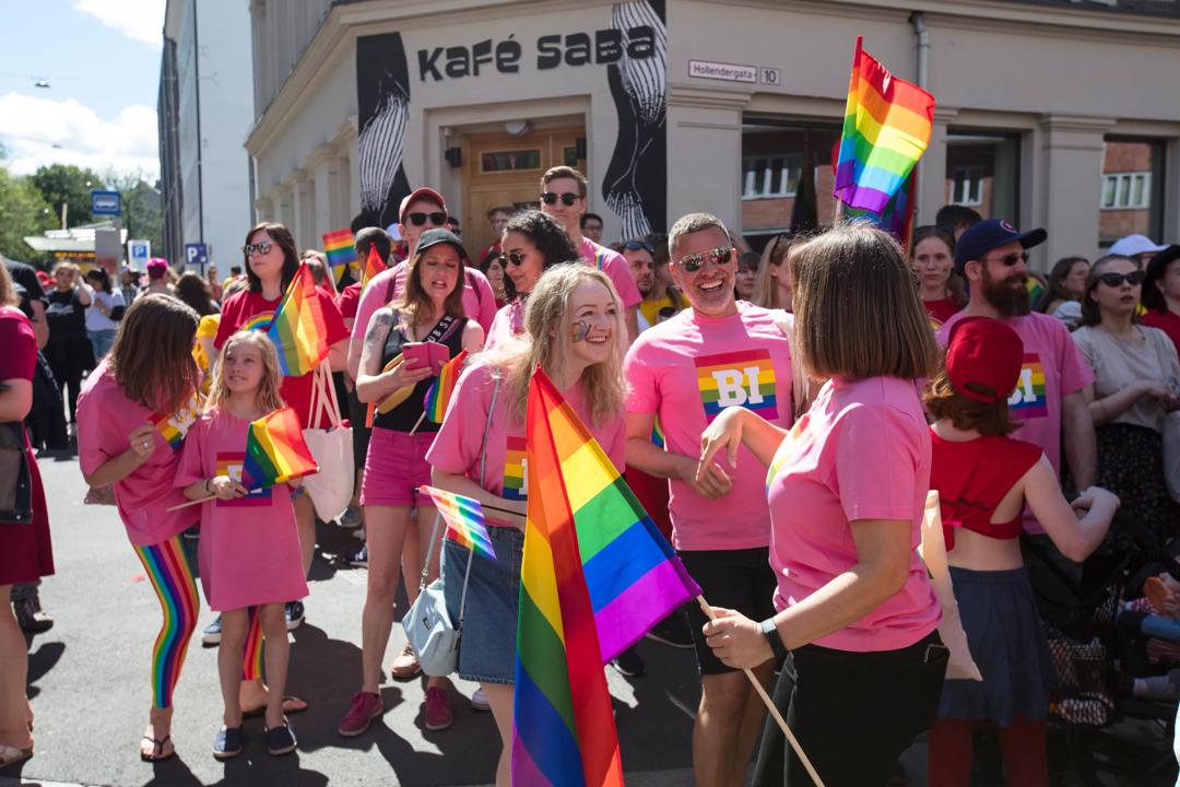 Oslo Pride Parade 2019 with attendees from BI