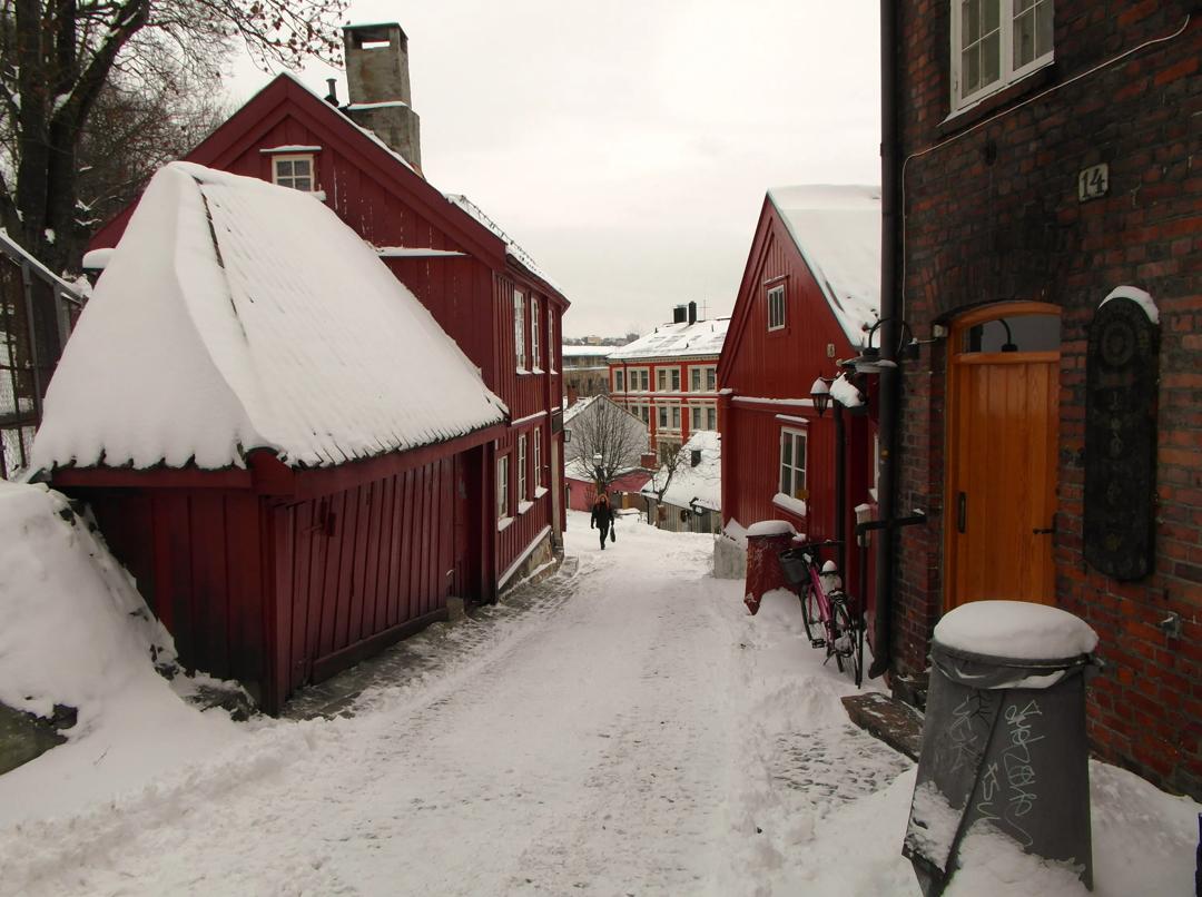 A street in Oslo in the winter 