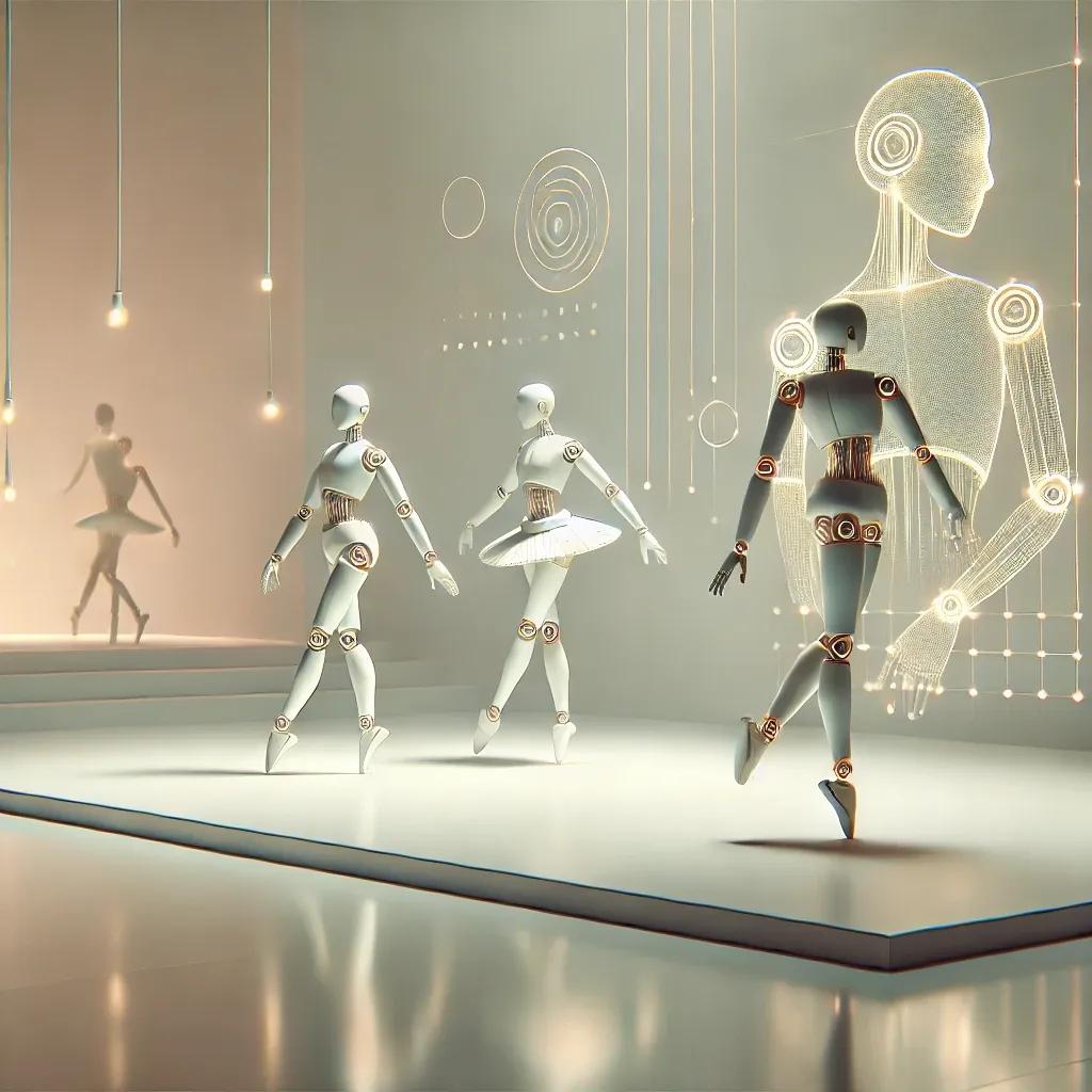 AI image of robots dancing. Made by ChatGPT 4.0. Prompt: ’Robots dancing’