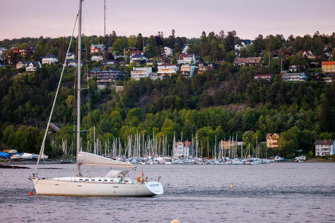 Panorama of Sunnylvsfjorden fjord 