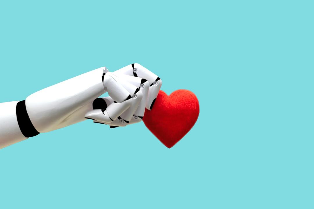 Robot-arm holder i et hjerte