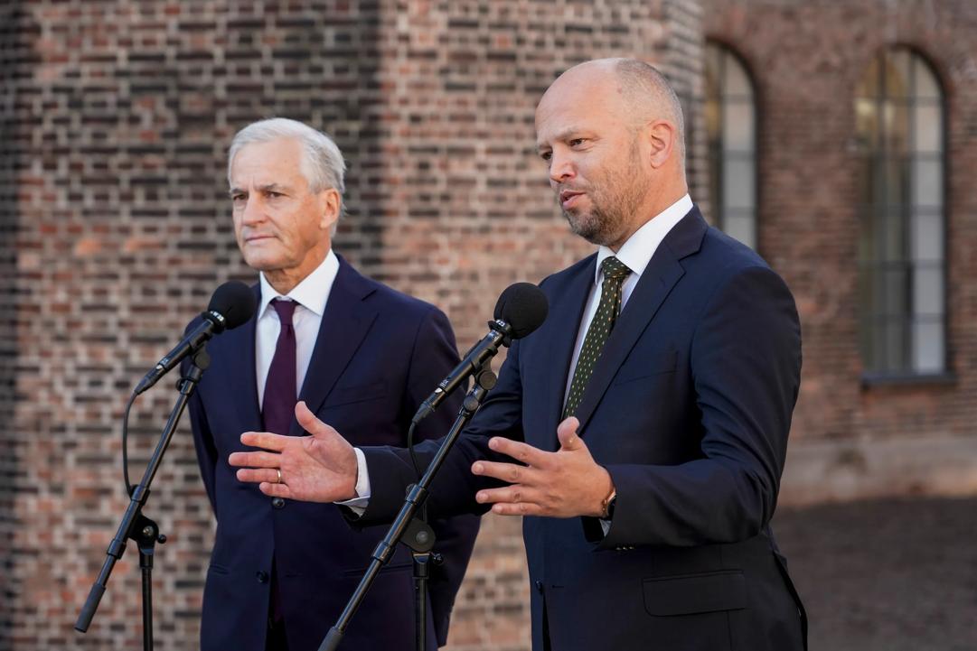 Statsministeren og finansministeren møter pressen før budsjettkonferansen august 2024