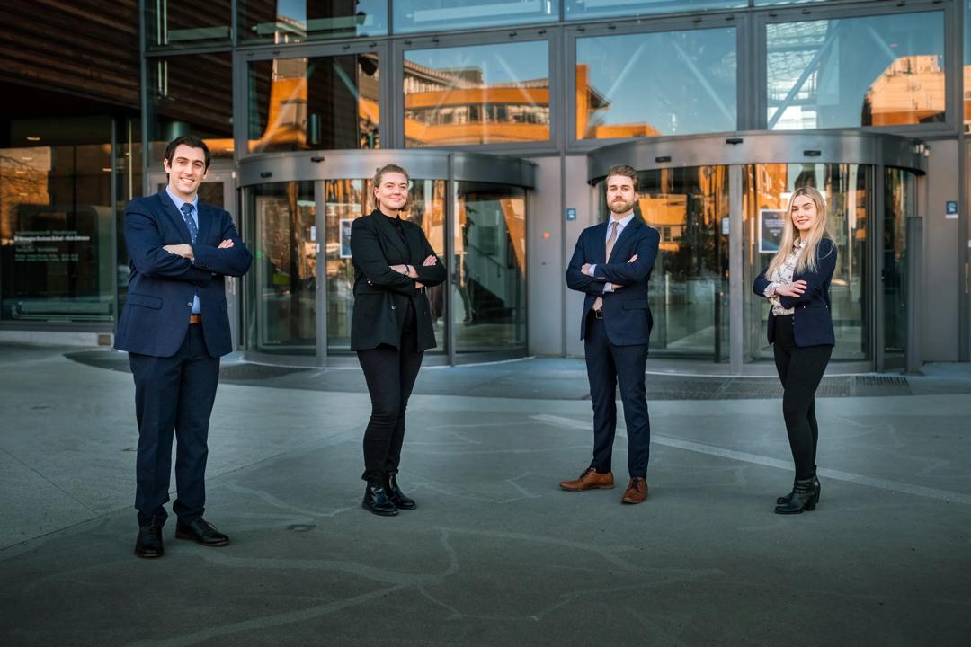 4 students on the winning team