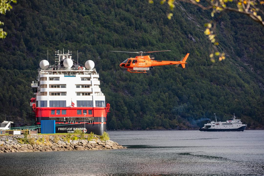 Hurtigruta ship used as hotel ship during the shooting of Mission Impossible 7 in Norway