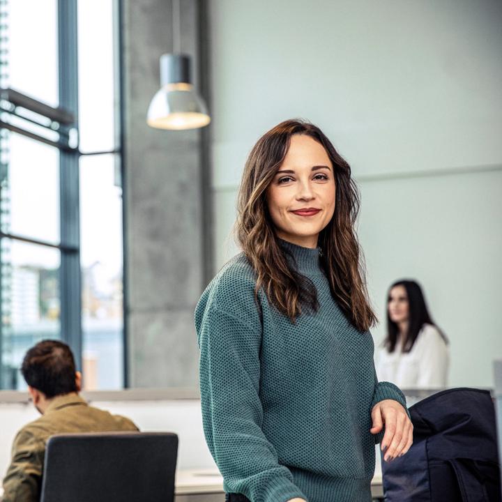 A business woman in the office