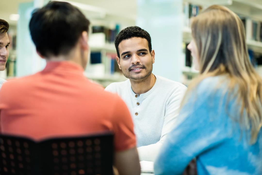 Students talking