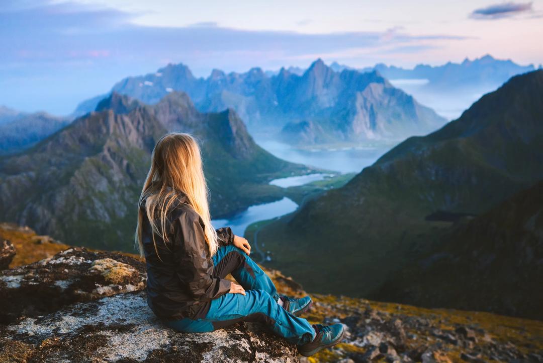 Image of a woman in the mountains
