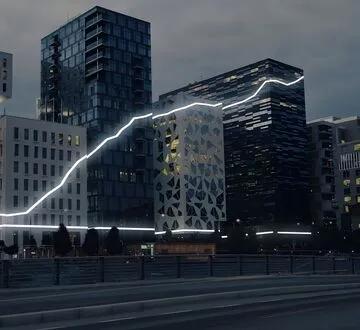 Bilde av lyn i Bjørvika