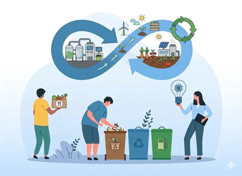 Illustration of circular economy
