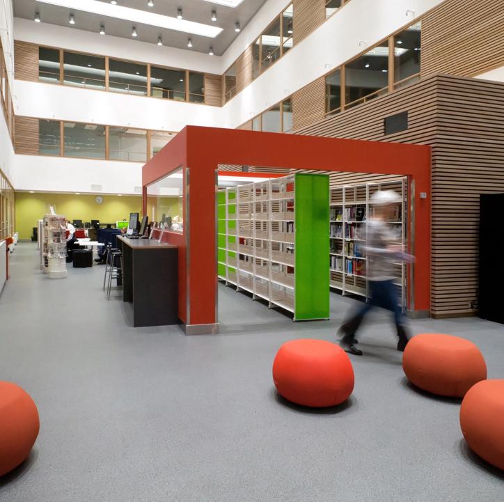 Bokgarasjen campus Bergen, biblioteket