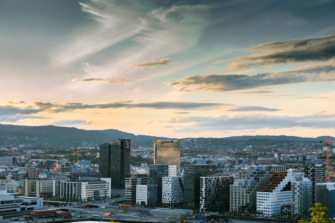 Oslo skyline barcode