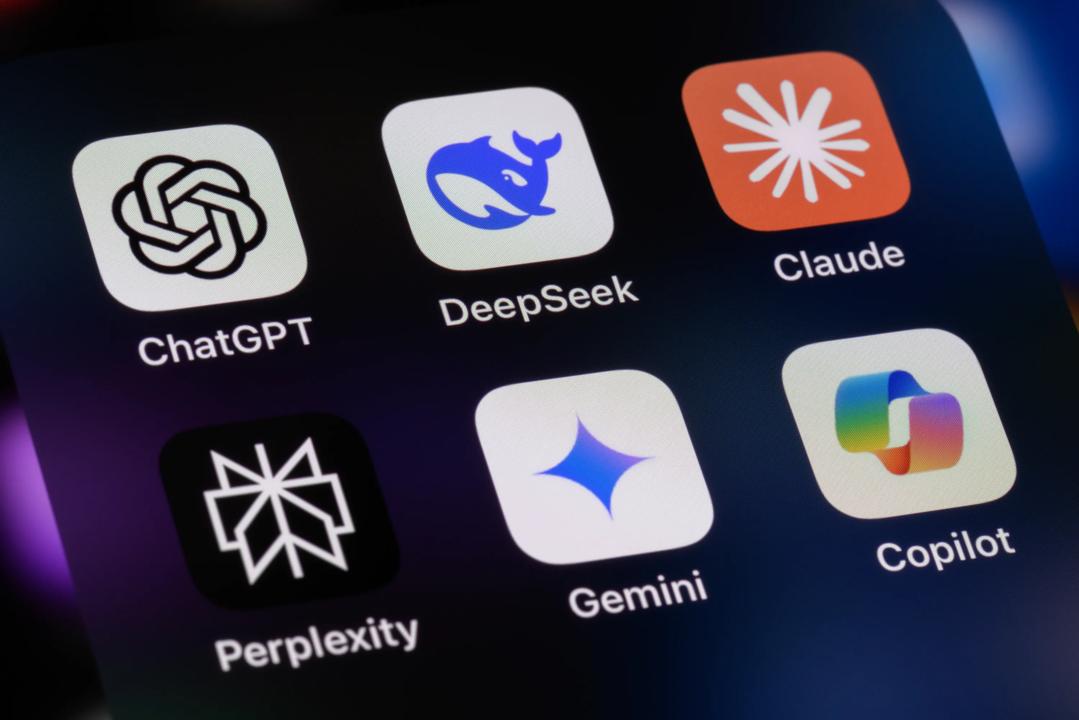 Screenshot of a phone screen that has several AI apps.