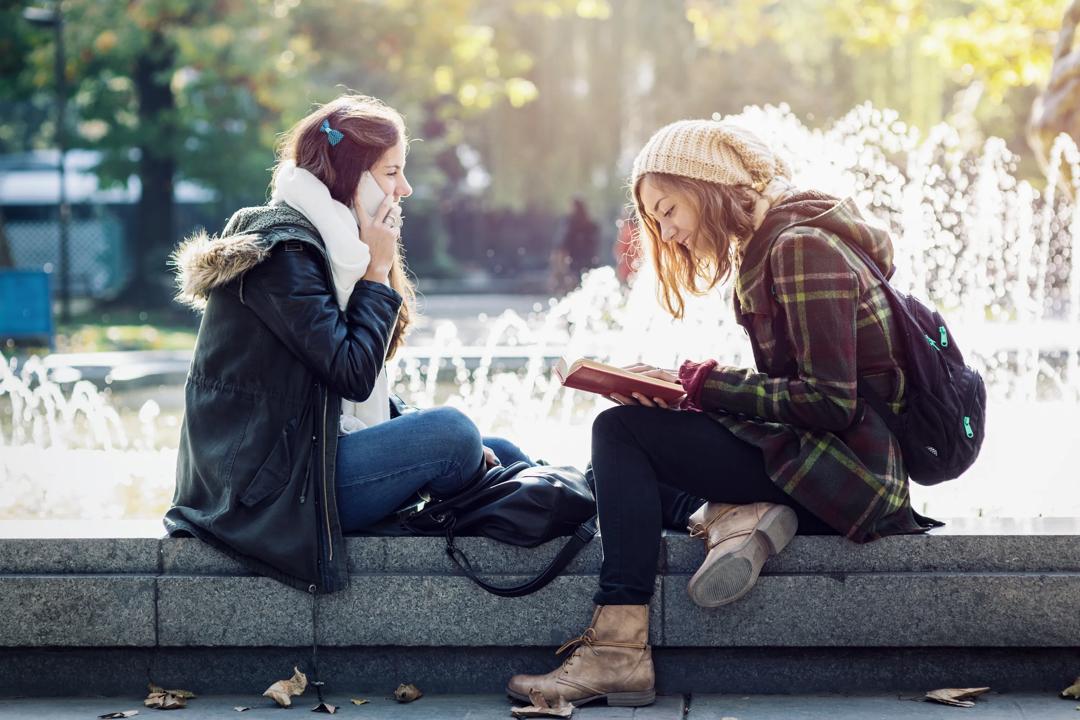 Students in the park