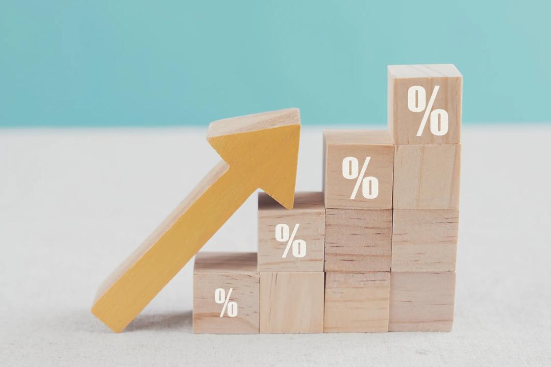 Diagramme of increasing percentages