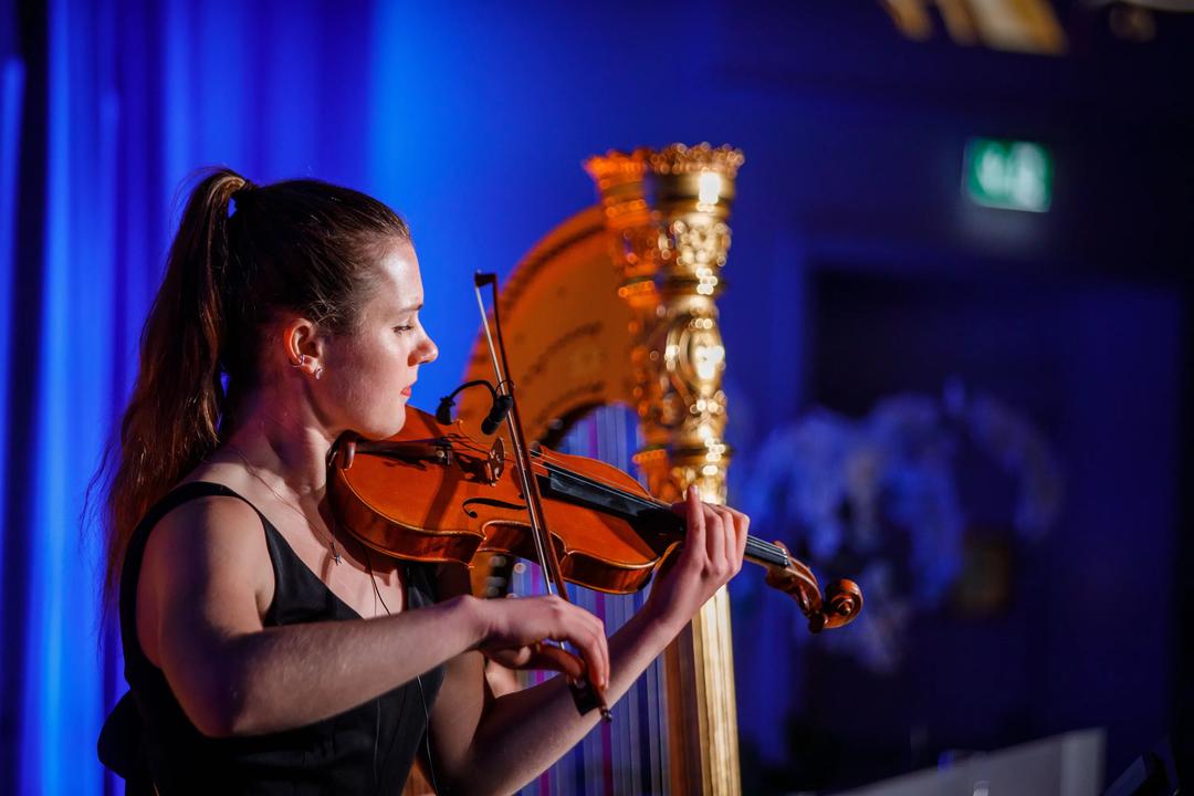 Girl plays violin
