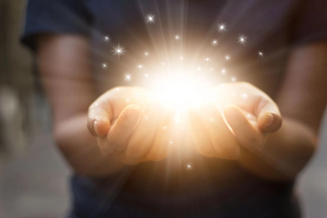 Stardust in a hand