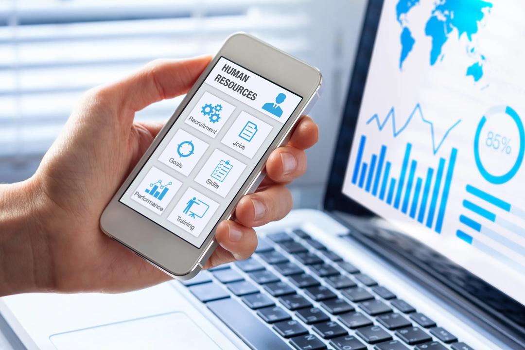 Bilde av en app for HR systemer på bobil.