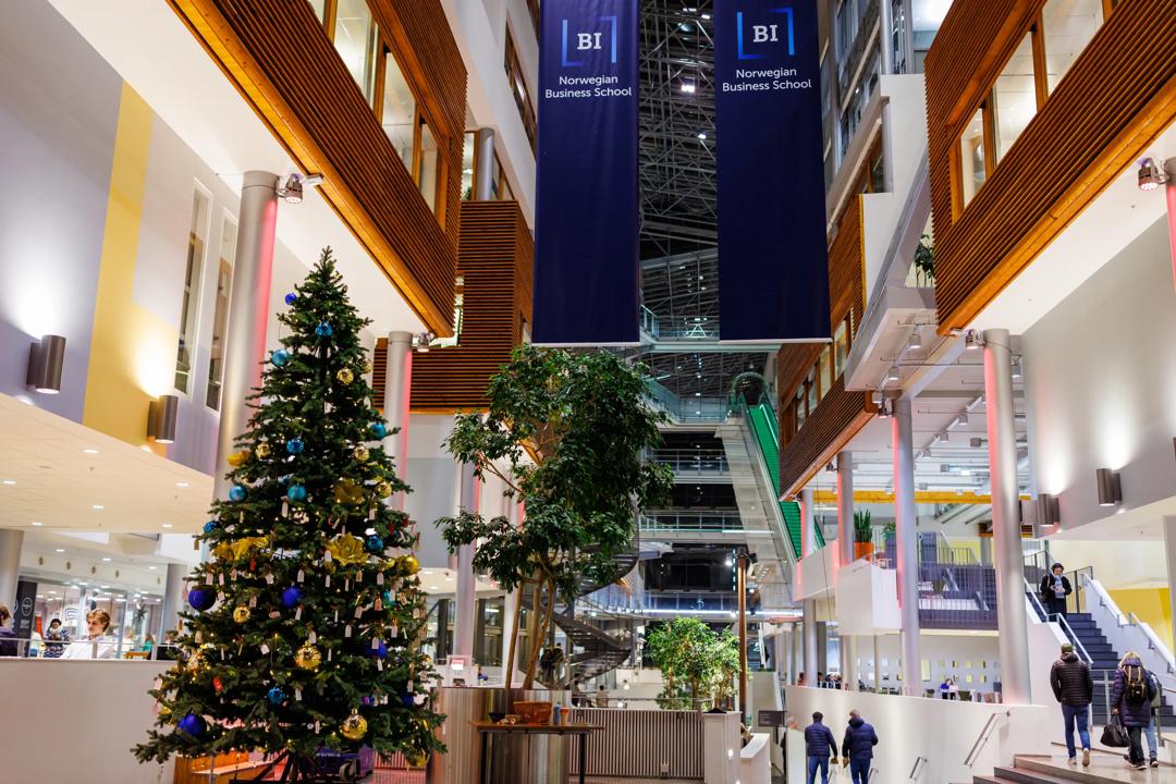Christmas tree at campus Oslo