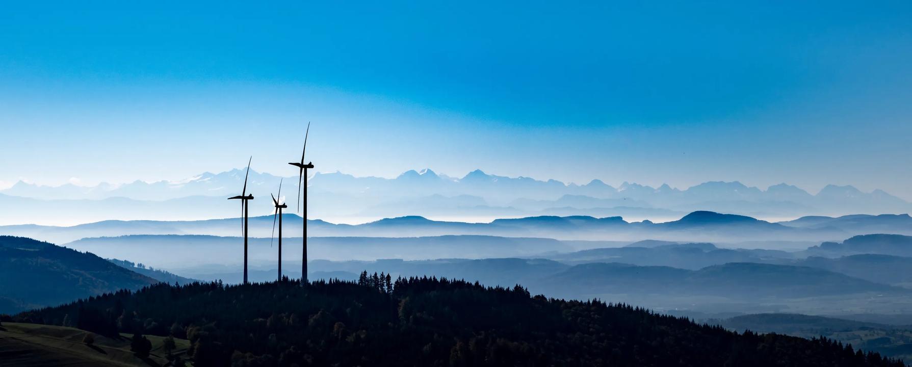 Image of two windmills