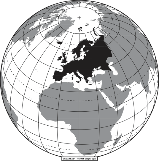 I dag er det stort sett bare vi europeere som tror at vi er spesielt viktige i verden. Om et tiår eller to tror ikke vi det heller, skriver Einar Lie (illustrasjon som viser Europa på en globus).