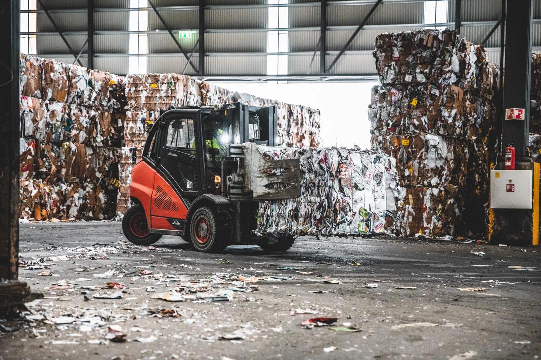 The place where the trash is delivered.